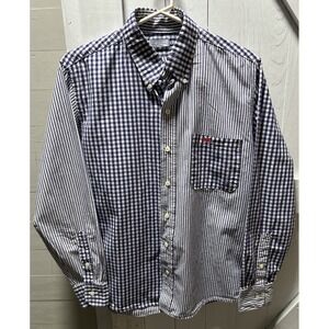 Fraternity Collection Button Down Shirt Men's Size M Blue/White Made in USA